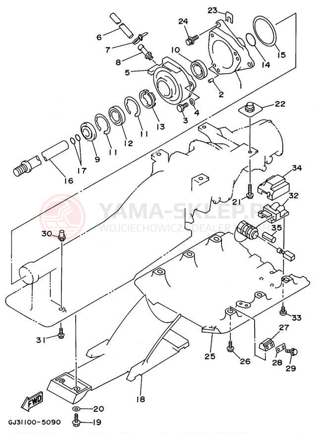 Schemat "JET UNIT" do Yamaha WAVE VENTURE WVT700T