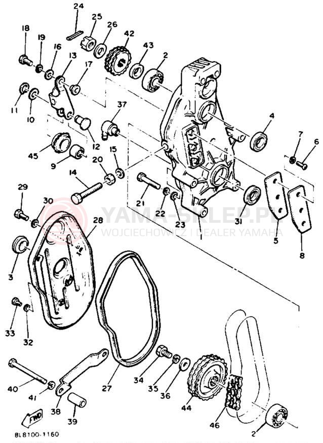 Schemat "Układ napędowy" do Yamaha XLV XL540K