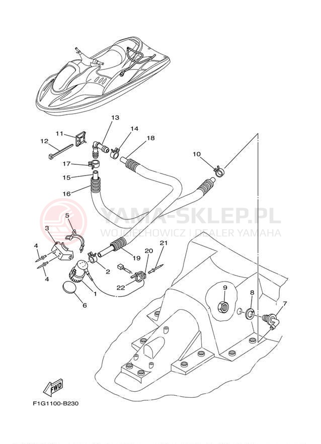 Schemat "Pompa bigle" do Yamaha GP1300-F