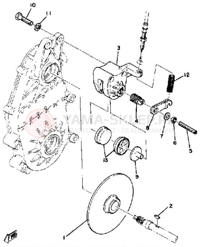 Schemat "hamulec" do Yamaha EX440D