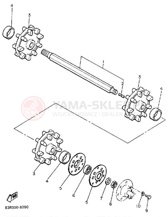 Schemat "Układ napędowy" do Yamaha VK540 VK540ER