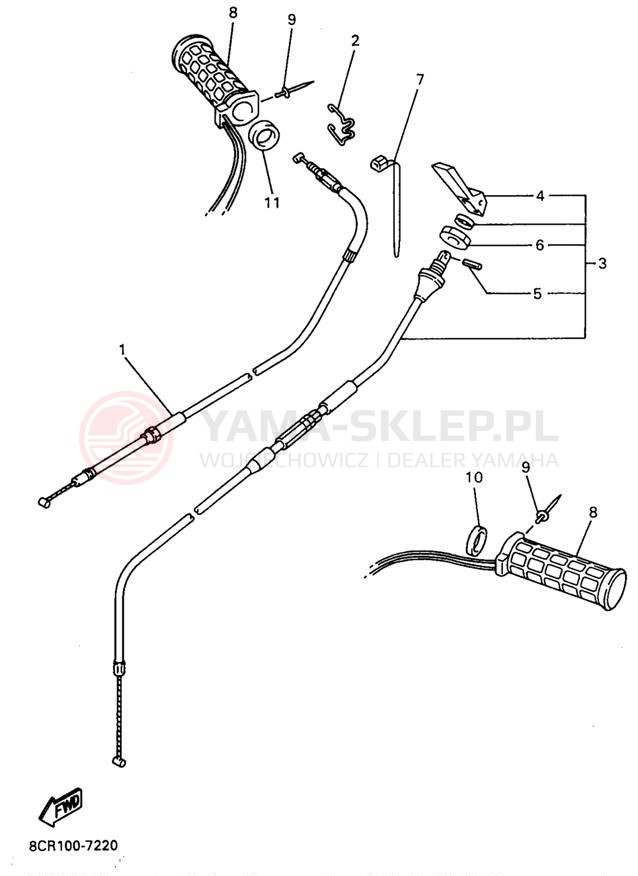 Schemat "Układ chlodzenia" do Yamaha VMAX 600 SX VX600SXA/VX700SXA