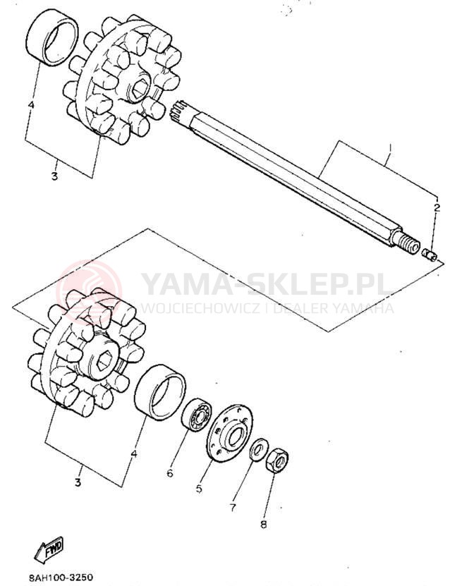 Schemat "Układ napędowy" do Yamaha OVATION LE CS340EU