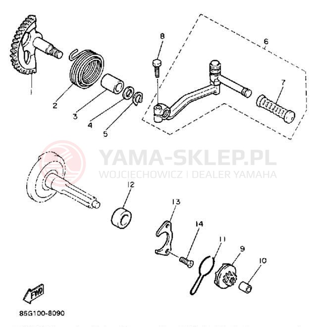 Schemat "rozrusznik" do Yamaha SNOSCOOT SV80N