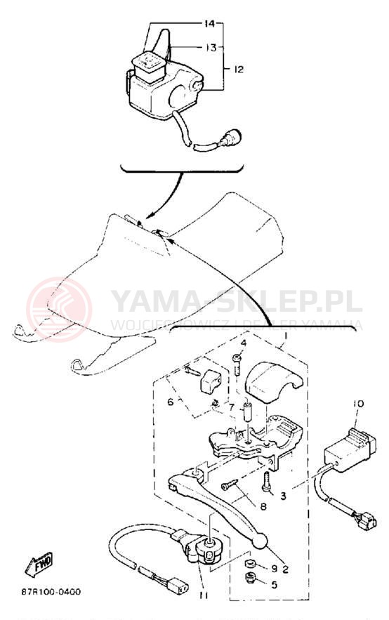 Schemat "układ elektryczny" do Yamaha VK540 VK540EP