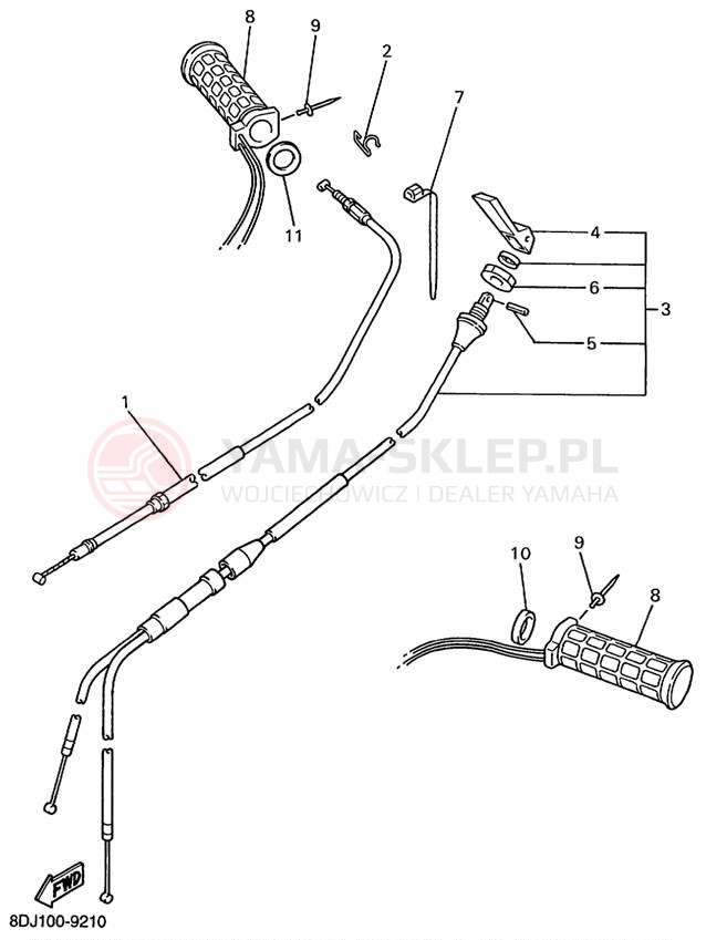 Schemat "Układ chlodzenia" do Yamaha PHAZER 500 PZ500C