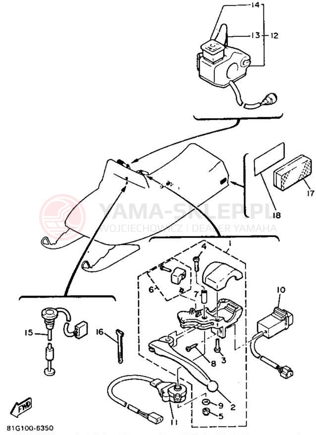Schemat "układ elektryczny" do Yamaha SRV SR540J