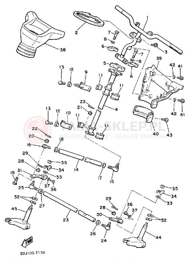 Schemat "Półki zawieszenia" do Yamaha EXCEL III EC340M