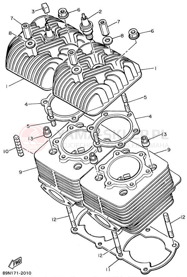 Schemat "głowica" do Yamaha VK540 III VK540EC