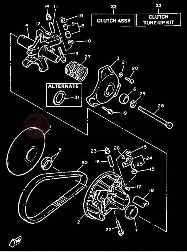 Schemat "PRIMARY SHEAVE" do Yamaha VMAX-4 VX750S