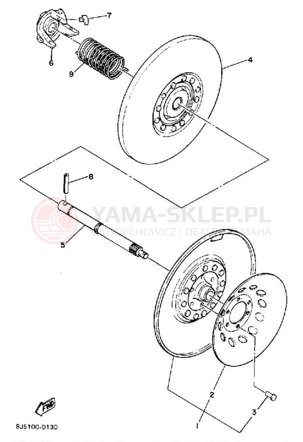 Schemat "Przeniesienie napędu" do Yamaha ET340TL