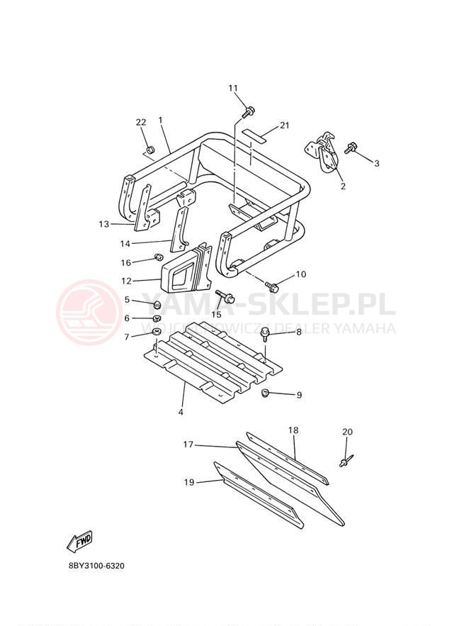 Schemat "zderzak" do Yamaha ET410TRF