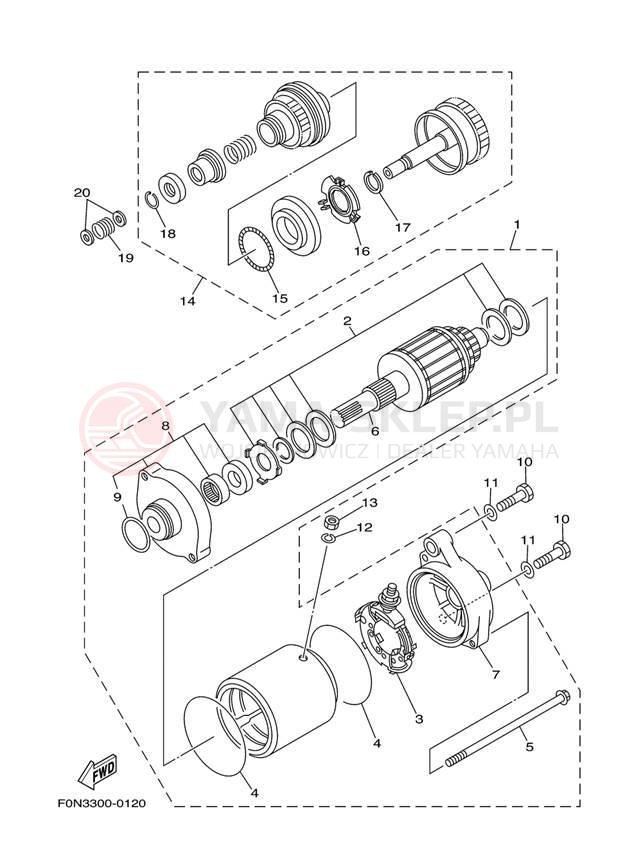 Schemat "rozrusznik" do Yamaha XL800 XA800Z