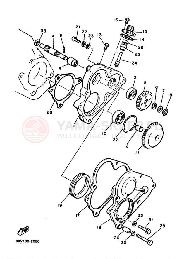 Schemat "przeniesienie napędu" do Yamaha PHAZER SS ELECTRIC PZ480EB