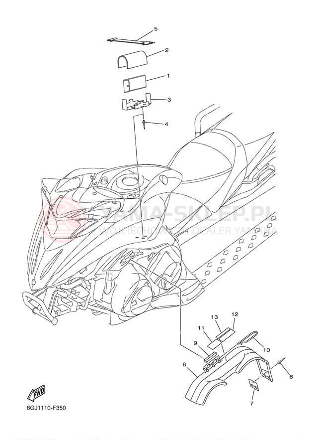 Schemat "GUARD - LUGGAGE BOX" do Yamaha VENTURE LITE PZ50VTW