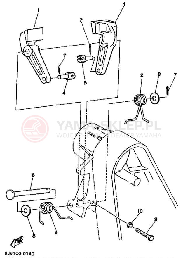 Schemat "hamulec" do Yamaha ENTICER 340 ET340K