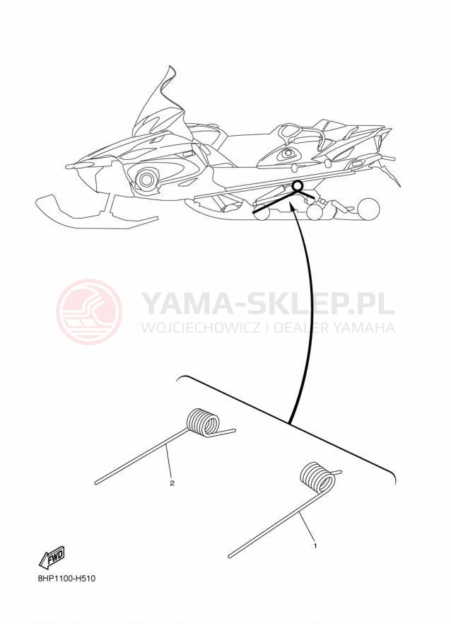 Schemat "zawieszenie tył" do Yamaha RS VENTURE TF RST90PTFFB