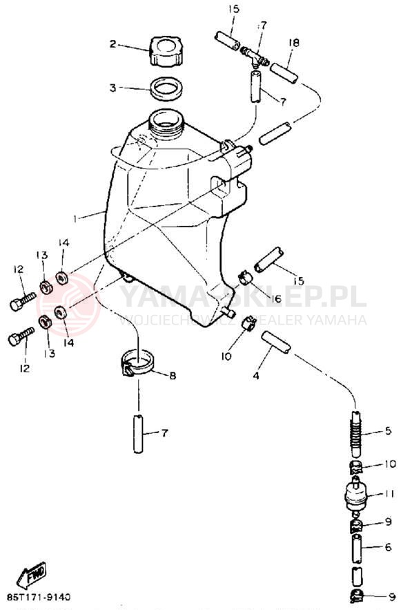 Schemat "Miska olejowa" do Yamaha ENTICER LTR ET400TRP