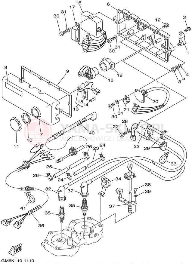Schemat "układ elektryczny" do Yamaha SUPER JET SJ700AZ
