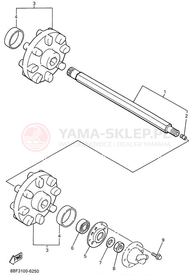 Schemat "Układ napędowy" do Yamaha PHAZER II PZ480W