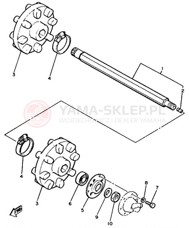 Schemat "Układ napędowy" do Yamaha XL-V XL540P