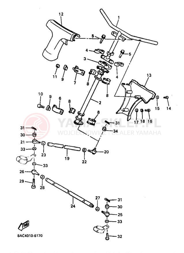 Schemat "Półki zawieszenia" do Yamaha VK540 II VK540EB