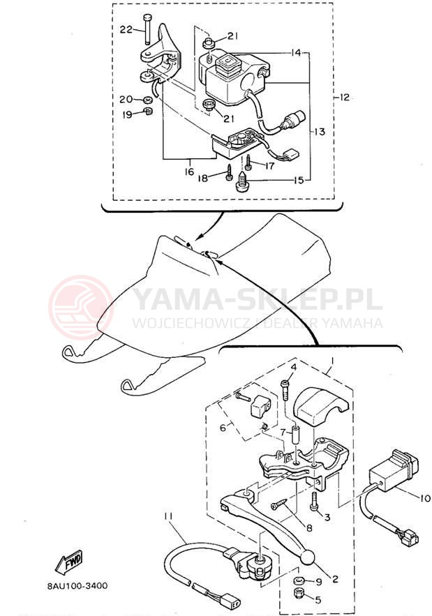Schemat "układ elektryczny" do Yamaha VK540 II VK540EV