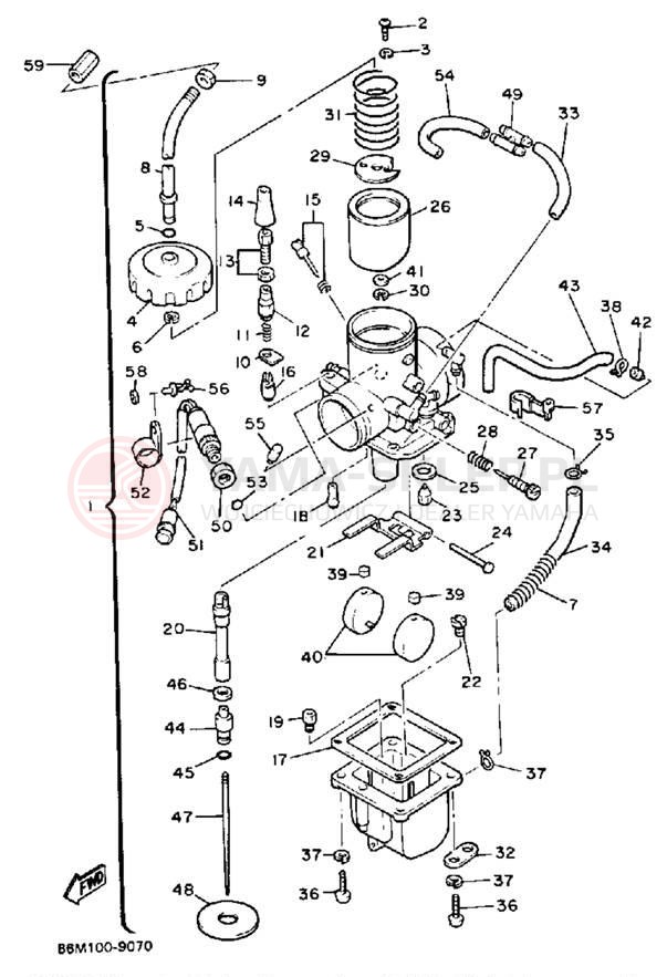 Schemat "Gaźnik" do Yamaha EXCITER EX570N