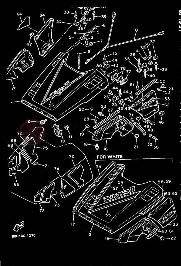 Schemat "Osłony" do Yamaha PHAZER II PZ480R