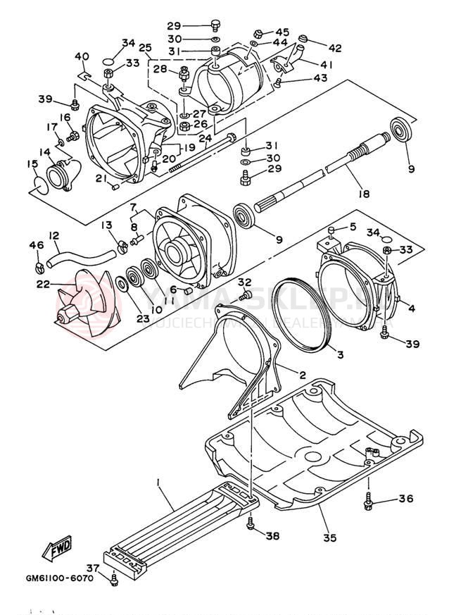 Schemat "JET UNIT" do Yamaha SUPER JET SJ700AU
