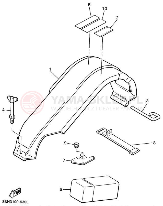 Schemat "GUARD - LUGGAGE BOX" do Yamaha PHAZER MOUNTAIN LITE PZ480STC