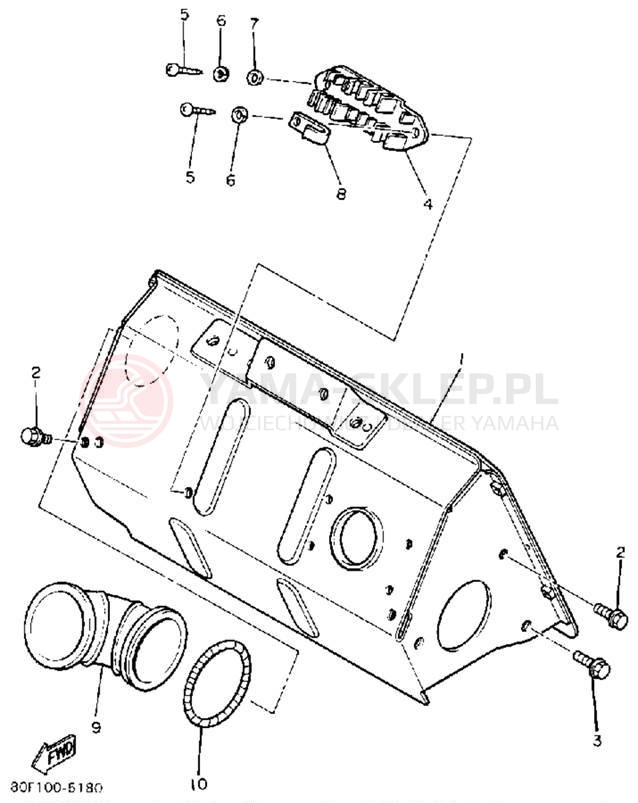 Schemat "STEERING GATE" do Yamaha BRAVO T (LONG TRACK) BR250TL