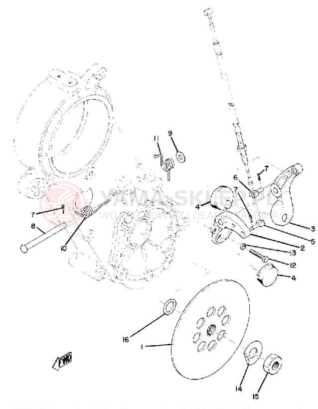 Schemat "hamulec" do Yamaha PR440