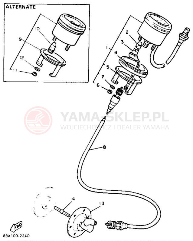 Schemat "licznik" do Yamaha ENTICER II LT ET410TRT