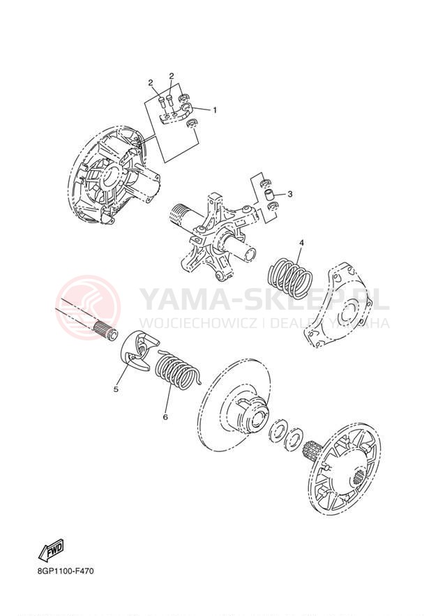 Schemat "DRIVE SETTING" do Yamaha PHAZER MOUNTAIN LITE PZ50MW