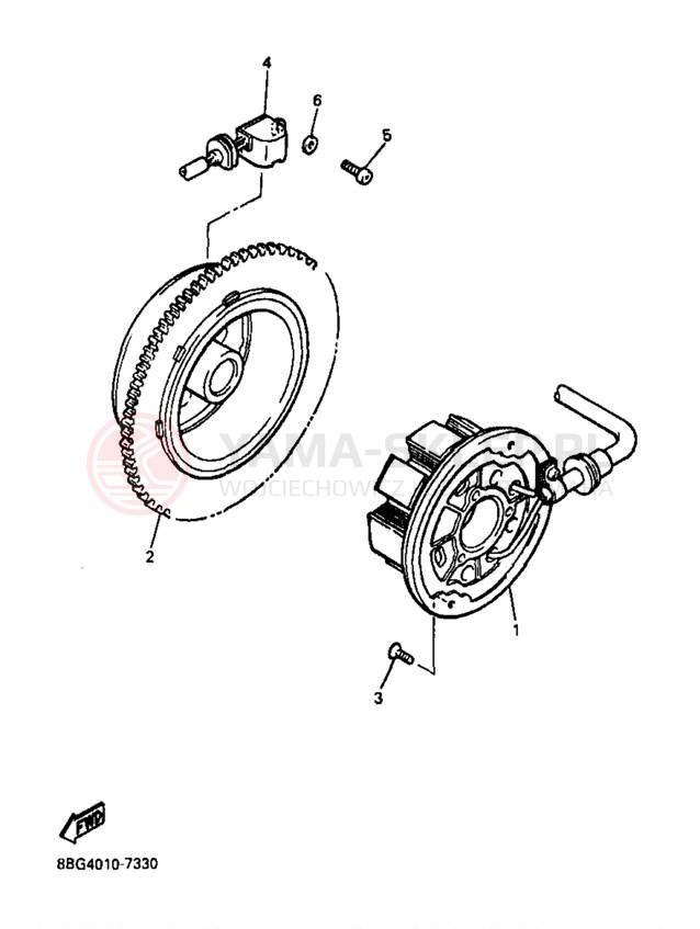 Schemat "prądnica" do Yamaha PHAZER SS PZ480B