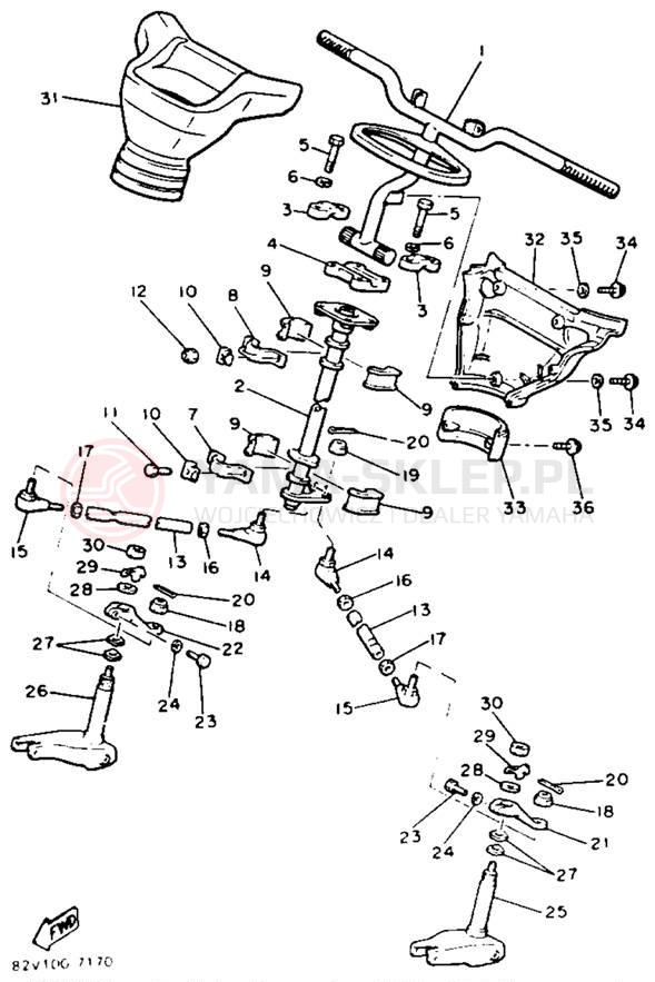 Schemat "Półki zawieszenia" do Yamaha XLV XL540M