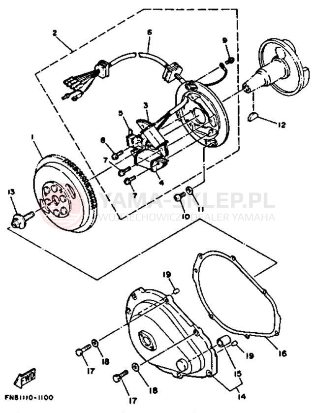 Schemat "prądnica" do Yamaha WRB650R_61