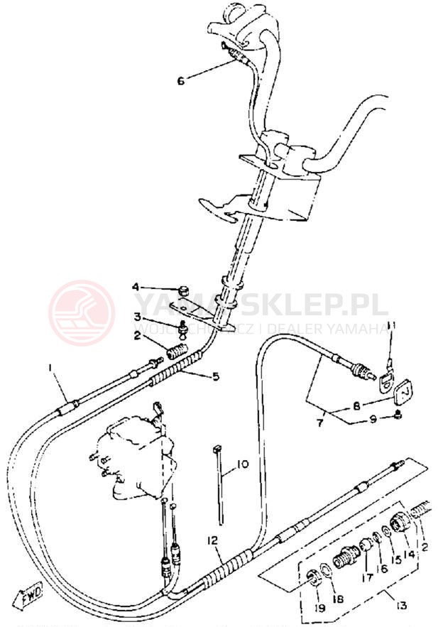 Schemat "Układ chlodzenia" do Yamaha WAVE RUNNER VXR WRB650R