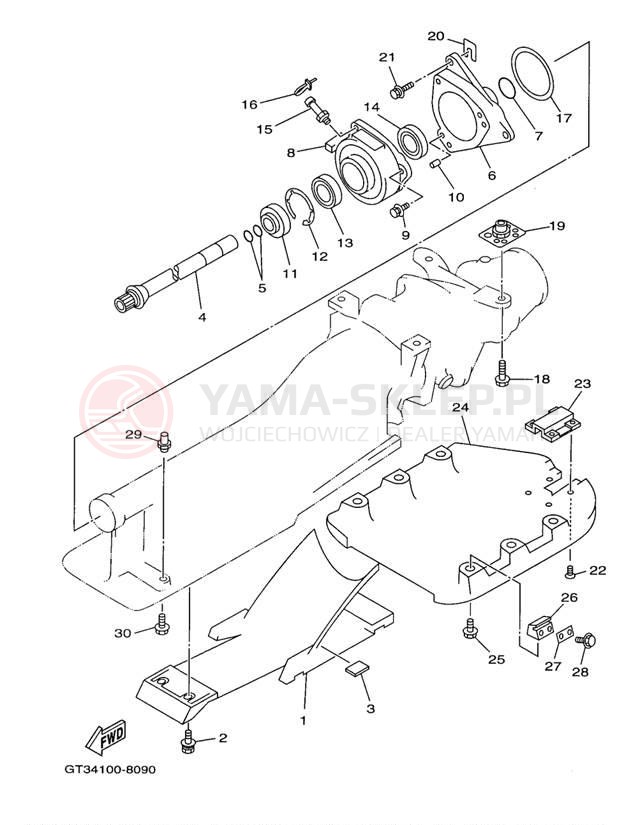 Schemat "JET UNIT" do Yamaha WAVEVENTURE 700 WVT700W