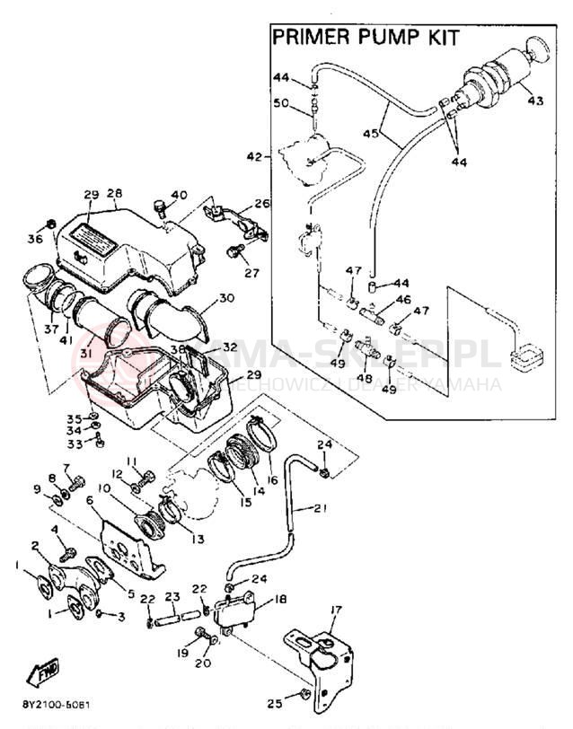 Schemat "Filtr powietrza" do Yamaha ENTICER 340 ET340M