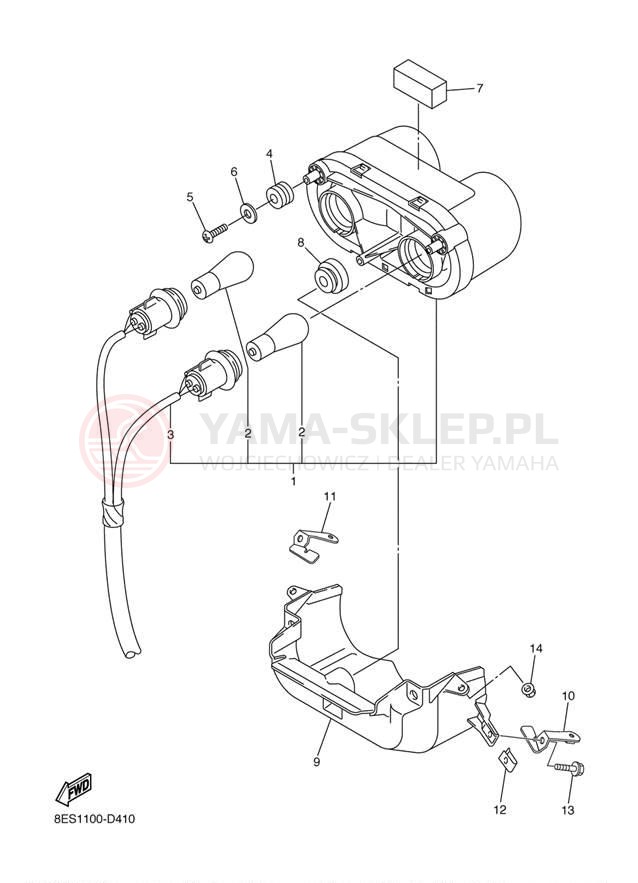 Schemat "lampa tył" do Yamaha VECTOR ER RS90RL/RS90NRL