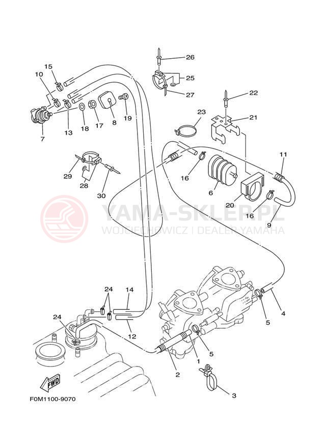 Schemat "Układ paliwowy" do Yamaha XL700 XL700Y