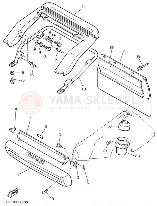 Schemat "zderzak" do Yamaha PHAZER II PZ480W