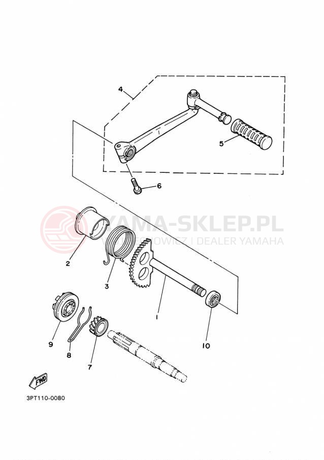 Schemat "rozrusznik" do Yamaha PW50 PW50F1