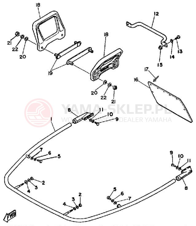 Schemat "zderzak" do Yamaha EX440E
