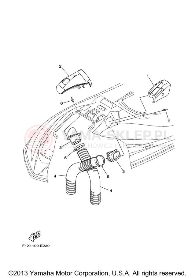 Schemat "odpowietrzenie" do Yamaha FX1000G