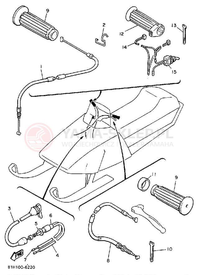 Schemat "Układ chlodzenia" do Yamaha PHAZER II PZ480P