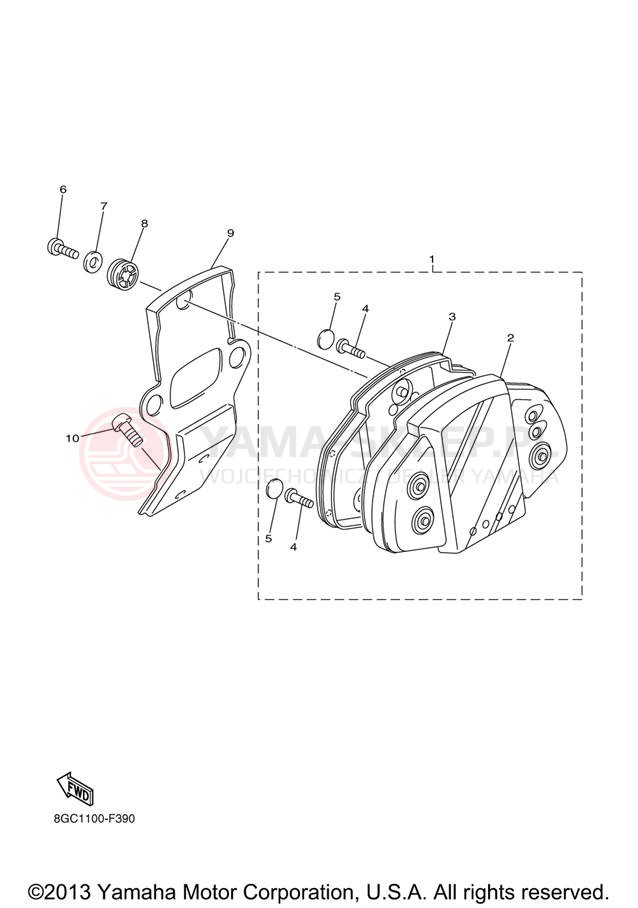 Schemat "licznik" do Yamaha PHAZER RTX PZ50RTZO/PZ50RTZB