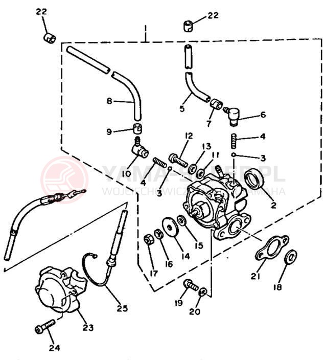 Schemat "Pompa olejowa" do Yamaha XL-V XL540P